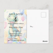 Schattige kleine dinosaurus met veel kleurige ball briefkaart (Achterkant)