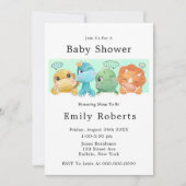 Schattige kleine dinosaurussen, babydouches (Voorkant)