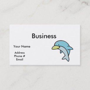 schattige kleine dolfijn visitekaartje