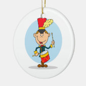 schattige kleine drummer keramisch ornament (Links)