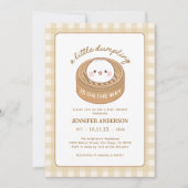 Schattige Kleine Dumpling Baby Shower Kaart (Voorkant)