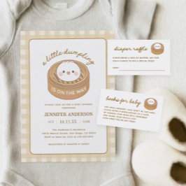 Schattige Kleine Dumpling Baby Shower Kaart
