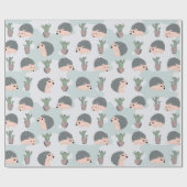 Schattige kleine egel cadeaupapier (Vlak)