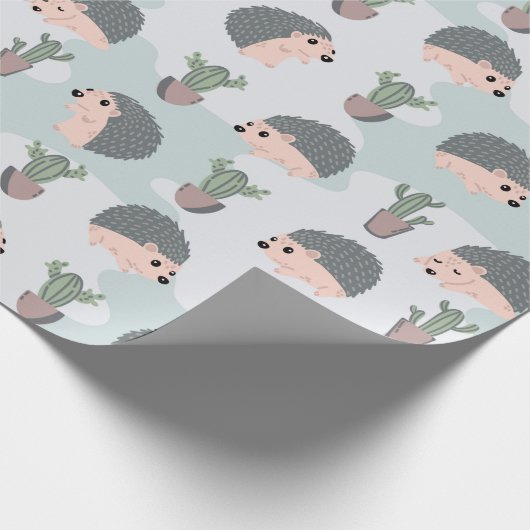 Schattige kleine egel cadeaupapier (Hoek)