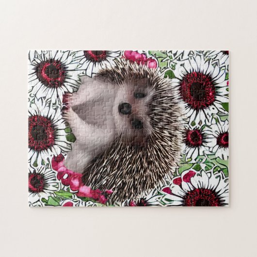 Schattige kleine egel legpuzzel (Horizontaal)