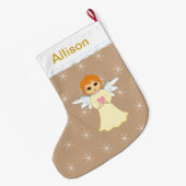Schattige Kleine Engel Grote Kerstsok (Achterkant (Hangend))
