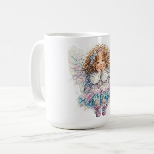 Schattige Kleine Engel Koffiemok (Voorkant links)