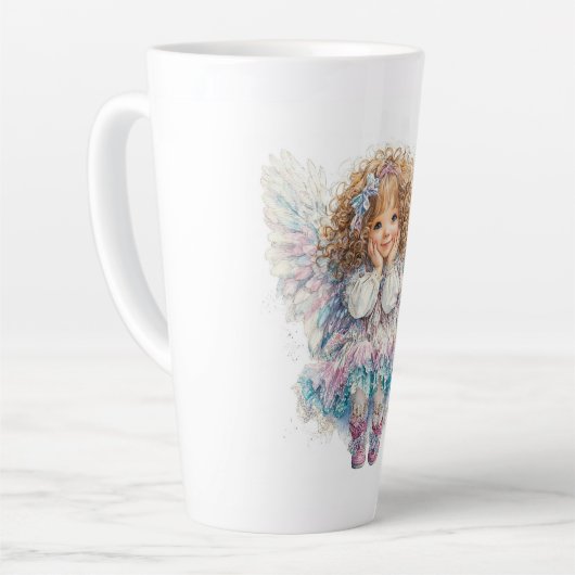 Schattige Kleine Engel  Latte Mok (Linkerhoek)