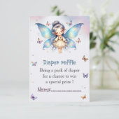 Schattige kleine fee babyshower informatiekaartje (Staand voorkant)