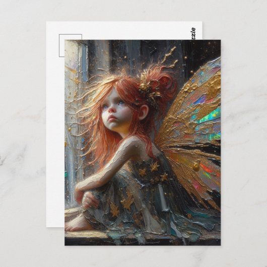 Schattige kleine fee briefkaart (Voorkant / Achterkant)