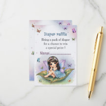 Schattige kleine fee luierspel uitnodiging