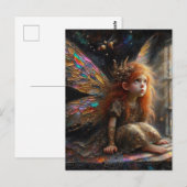 Schattige kleine fee met rood haar briefkaart (Voorkant / Achterkant)