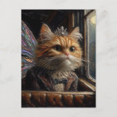 Schattige kleine feeënkat briefkaart (Voorkant)