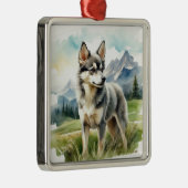 SCHATTIGE KLEINE FLUFFY KLEE KAI DOG METALEN ORNAMENT (Rechts)