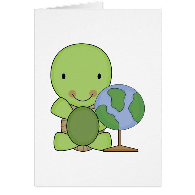 schattige kleine geografie schildpad (Voorkant)
