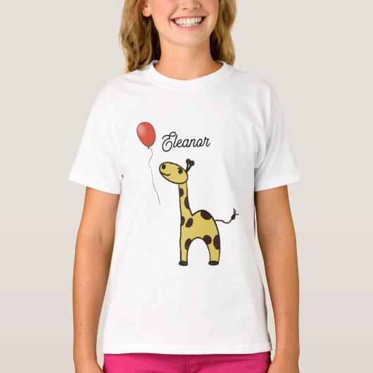 schattige kleine giraf met ballonnen Shirt (Voorkant)
