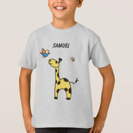 schattige kleine giraf met ballonnen T-shirt