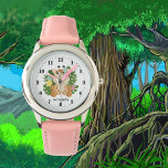 schattige kleine giraffe horloge<br><div class="desc">schattige kleine giraf, voeg de naam toe</div>