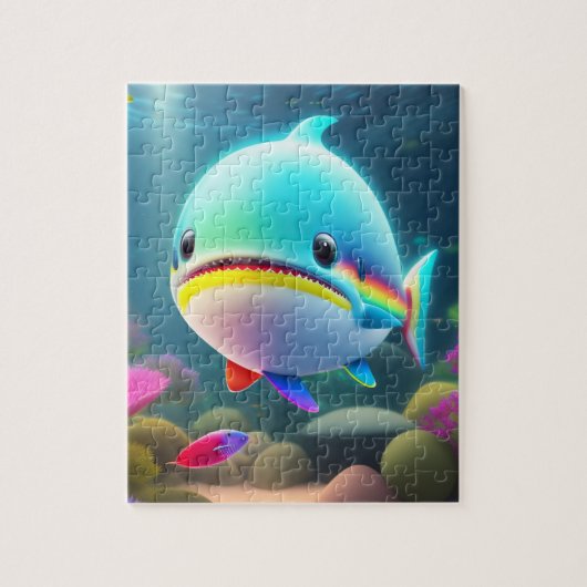 Schattige Kleine Haai Legpuzzel (Verticaal)