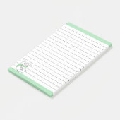 Schattige kleine hamster monogram groen post-it® notes (Schuin)