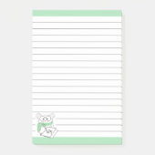 Schattige kleine hamster monogram groen post-it® notes (Voorkant)