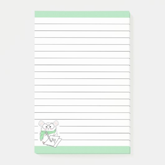 Schattige kleine hamster monogram groen post-it® notes (Voorkant)