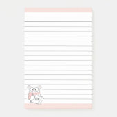 Schattige kleine hamster monogram roze post-it® notes (Voorkant)