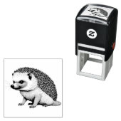 Schattige Kleine Hedgehog Portrait Zelfinktende Stempel (In situ)