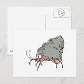 schattige kleine heremietkreeft briefkaart (Voorkant / Achterkant)