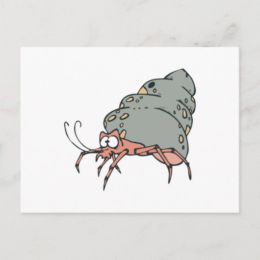 schattige kleine heremietkreeft briefkaart (Voorkant)