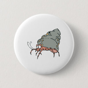 schattige kleine heremietkreeft ronde button 5,7 cm