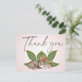 Schattige kleine herten groen bos wilde vrienden briefkaart (Staand voorkant)