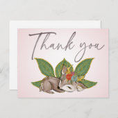 Schattige kleine herten groen bos wilde vrienden briefkaart (Voorkant / Achterkant)