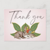 Schattige kleine herten groen bos wilde vrienden briefkaart (Voorkant)