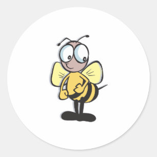 schattige kleine hommel ronde sticker