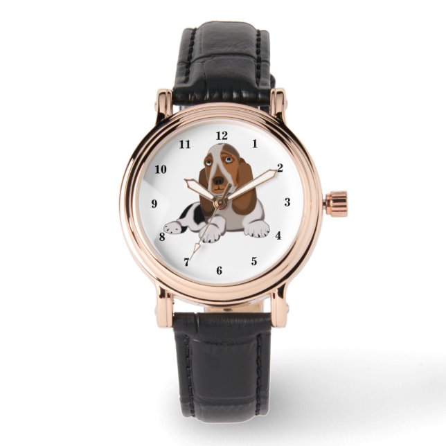 Schattige Kleine Hond Horloge (Voorkant)