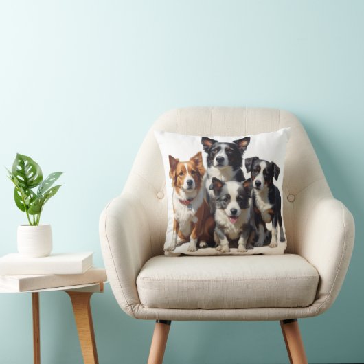 Schattige kleine honden kussen (Stoel)