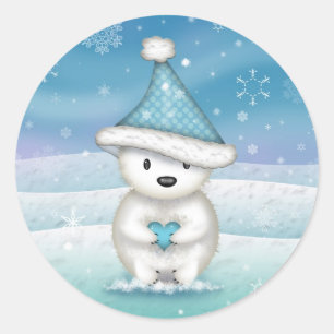 Schattige Kleine Ijsbeer Stickers