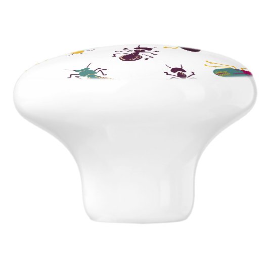 schattige kleine insecteninsecten deurknop keramische knop (Zijkant)