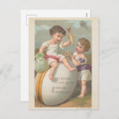  schattige kleine jongens die eicel-zegen spelen feestdagenkaart (Voorkant / Achterkant)