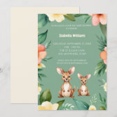 Schattige Kleine Kangoeroes Baby shower Kaart (Voorkant / Achterkant)