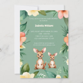 Schattige Kleine Kangoeroes Baby shower Kaart