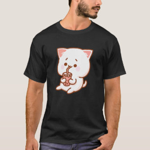 Schattige kleine kat drinkt bubble tea Boba tea T-shirt