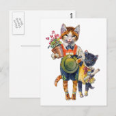 Schattige kleine katjes met cadeautjes briefkaart (Voorkant / Achterkant)