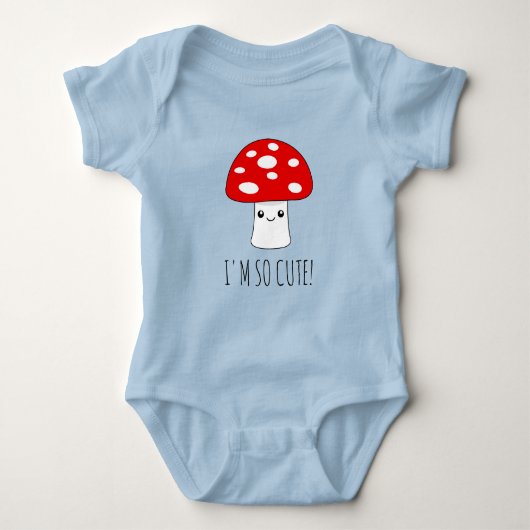 Schattige kleine Kawaii paddestoel tekening Romper (Voorkant)