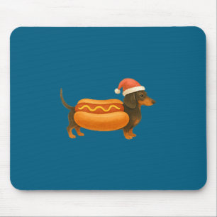 Schattige Kleine Kerst Moppige Hotdog Dachshund Muismat