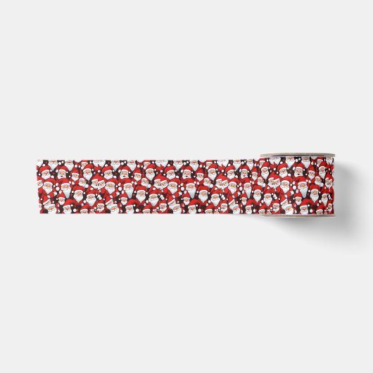 Schattige Kleine Kerstmannen Satijnen Lint (Voorkant)