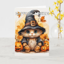 Schattige kleine kitten kat heks | Happy Halloween