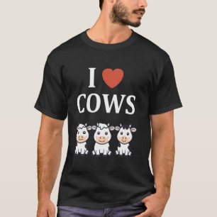 Schattige Kleine koe Grappig minimalistisch eenvou T-shirt