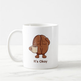 Schattige Kleine Koffieboon Die Zijn Best Doet Koffiemok
